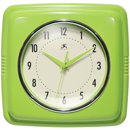 Square Retro Apple Green - 9 Square Retro Wall Clock